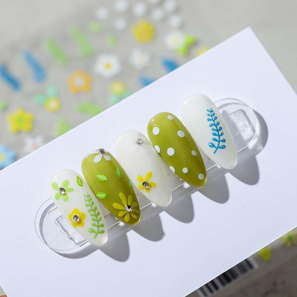 OCEANMAP Miếng Dán Trang Trí Móng Tay 5D Phong Cách Nhật Bản Dễ Thương