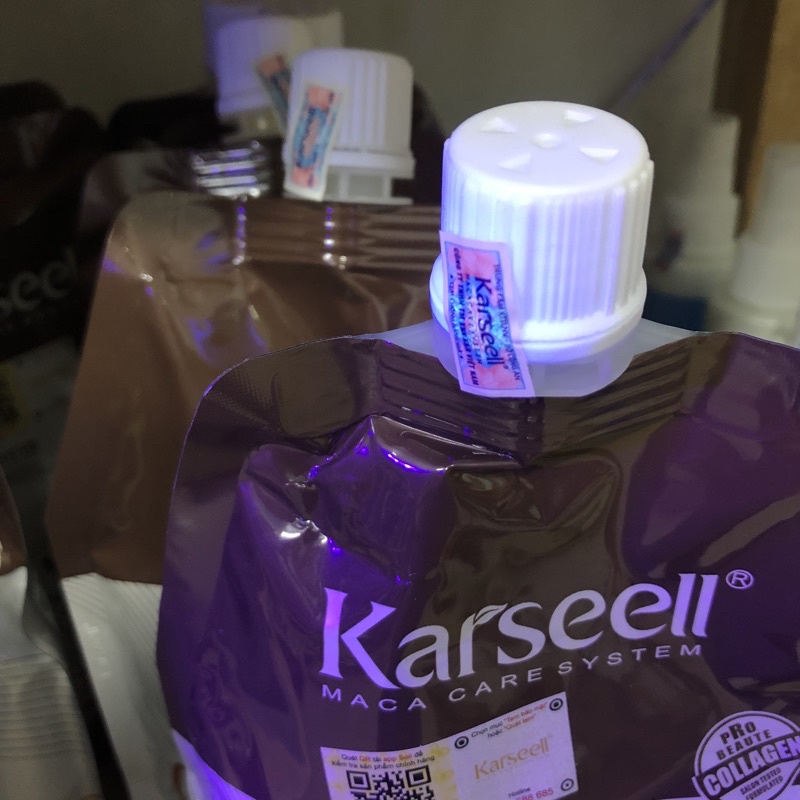 [Chính hãng] [Siêu rẻ] Dầu ủ xả tóc collagen karseell Maca chính hãng siêu mượt Ý 500ml (Túi) + gội xả gói 15mlx2