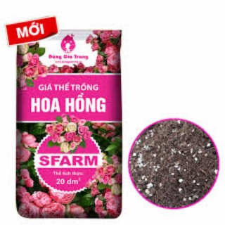 GIÁ THỂ TRỒNG HOA HỒNG CAO CẤP SFARM ĐẠNG GIA TRANG BAO 20DM3- 7KG
