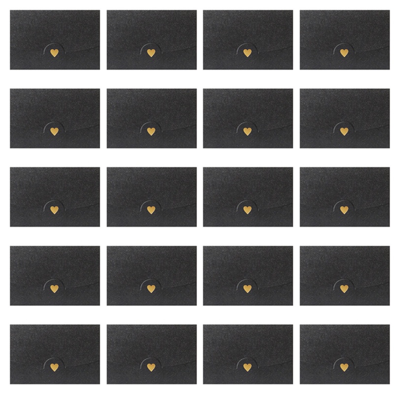 Set 20 Phong Bì Thư Mini 2.8''x4'' Phối Kim Tuyến Nhiều Màu Độc Đáo