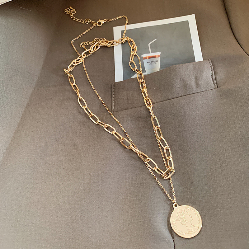 Vòng Cổ Nhiều Lớp Bằng Kim Loại Thời Trang Cho Nữ