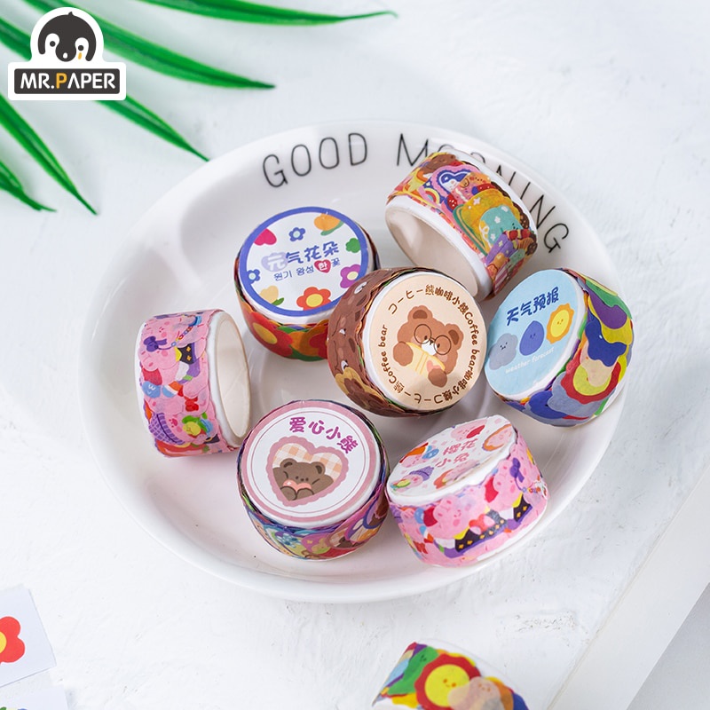 Cuộn 100 Miếng Dán 8 Kiểu Trang Trí Sổ Tay Diy