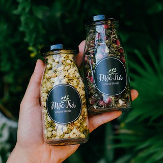 Combo 2 bình trà hoa hồng - hoa nhài Mộc Trà