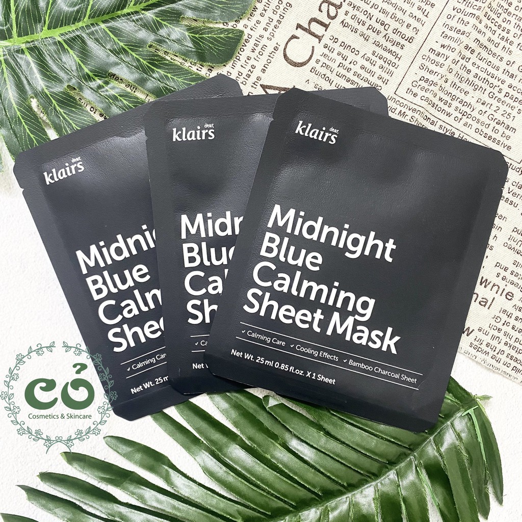 Mặt Nạ Phục Hồi Da Klairs Midnight Blue Calming Sheet Mask 25ml