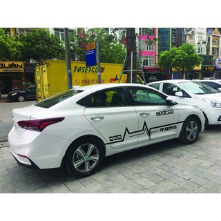 Tem xe Hyundai  Eccent phong cách thể thao - decal eccent