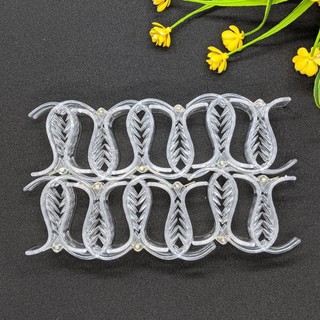Set 12 Kẹp Càng Cua Nhựa Trong Suốt Cao Cấp Chống Gãy - 12 Kẹp tóc xương cá 
