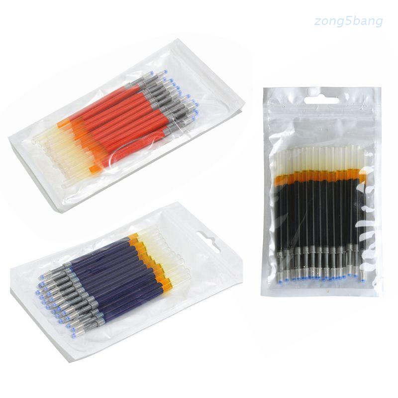 Set 20 ruột bút mực gel màu đen/xanh dương/dổ kích thước ngòi 0.5mm cho sinh viên/văn phòng