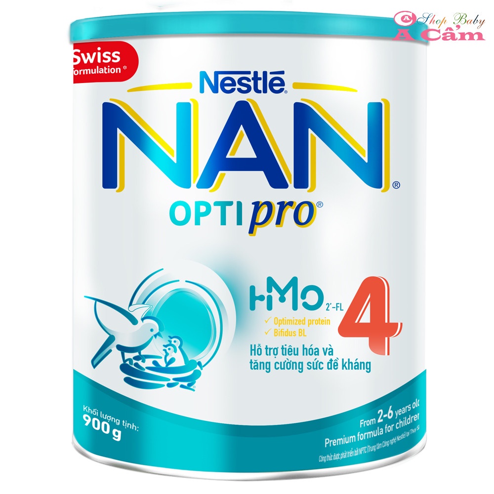 Sữa Nan Optipro HMO TS số 4 900g 2-6 tuổi{{SHOPBABYACAM}}