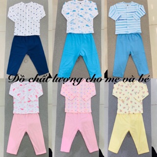 Bộ dài tay cài thẳng cotton mặc hè, thu Lullaby 2019