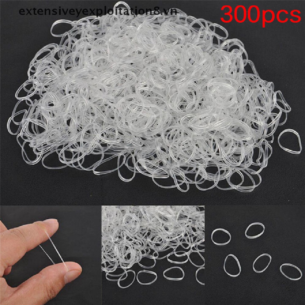 Set 300 Dây Buộc Tóc Bằng Cao Su Co Giãn