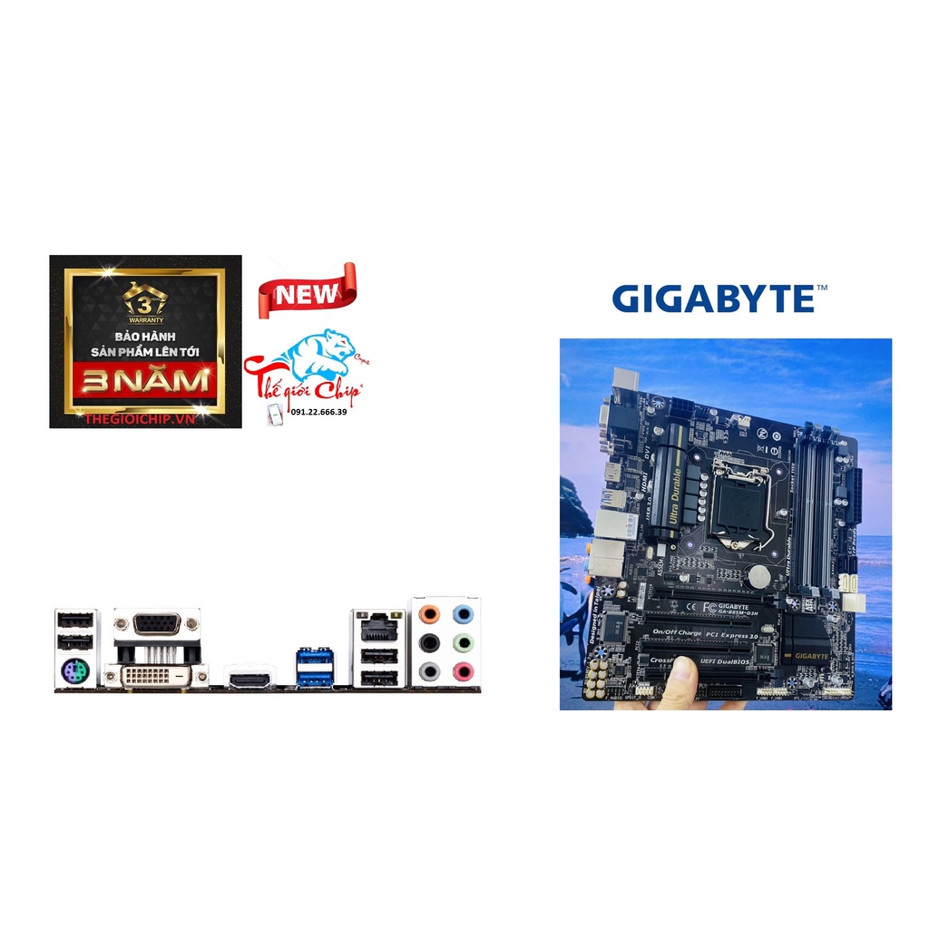 [HCM]Bo Mạch Chủ (Mainboard) GIGABYTE B85M-D3H (CTY Box-3 Năm)