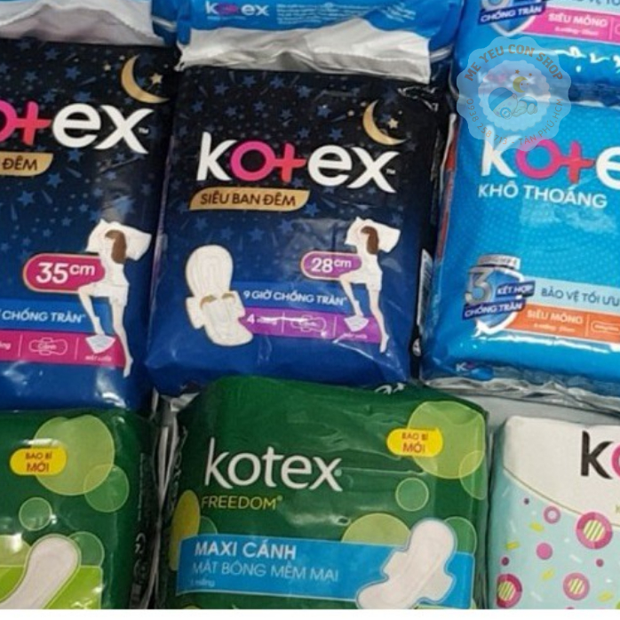 [Tặng 2 miếng] Gói 4 miếng - Băng vệ sinh có cánh Kotex ban đêm 28CM  (katydang)