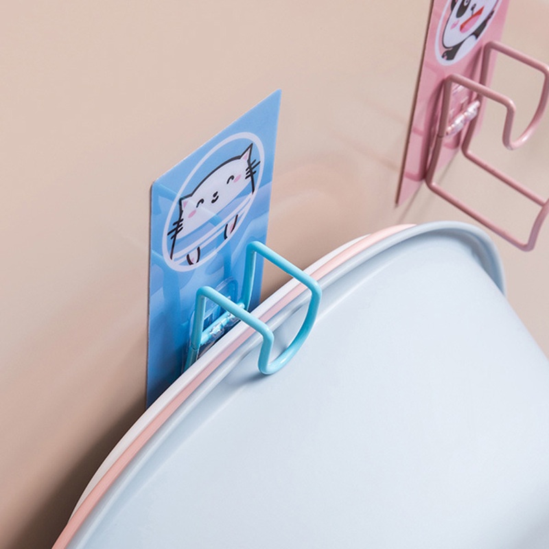 1 Móc Treo Đồ Dán Tường Đa Năng Họa Tiết Hoạt Hình