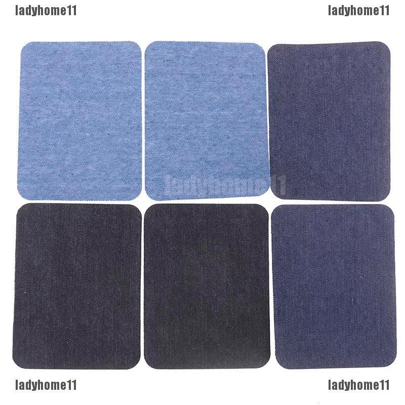 Lhe catchy Set 6 Miếng Vá Quần Jean Cotton 3 Màu Ủi Quần Áo Denim
