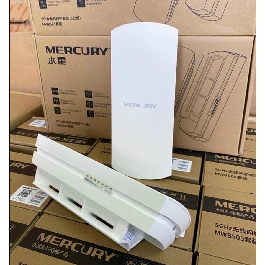 Bộ Thu Phát Wifi Không Dây Ngoài Trời Cho Camera IP Khoảng Cách 5KM- Mercury MWB505