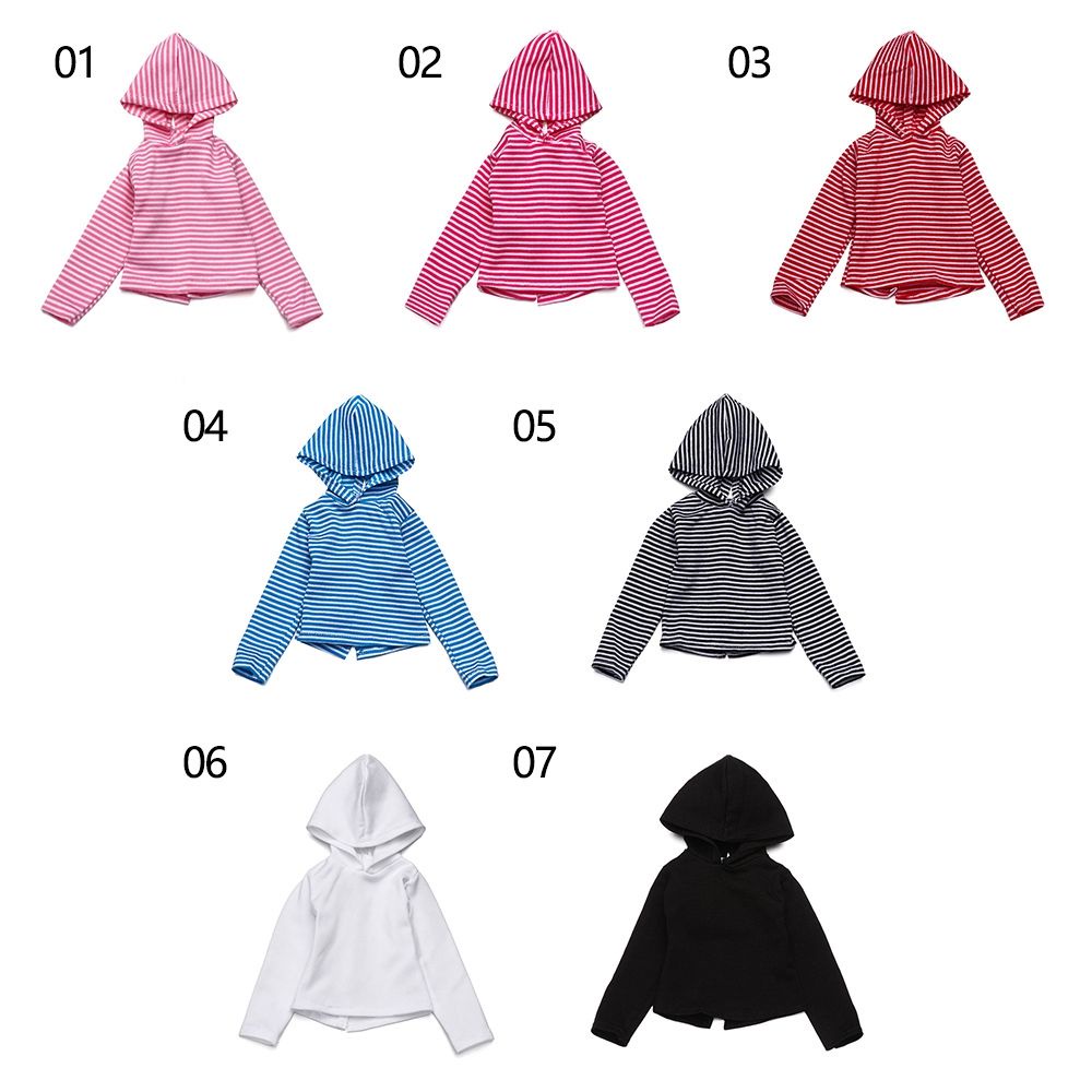 Áo Hoodie Cotton Kẻ Sọc Thời Trang Cho Búp Bê 1/3 1/4 1/6