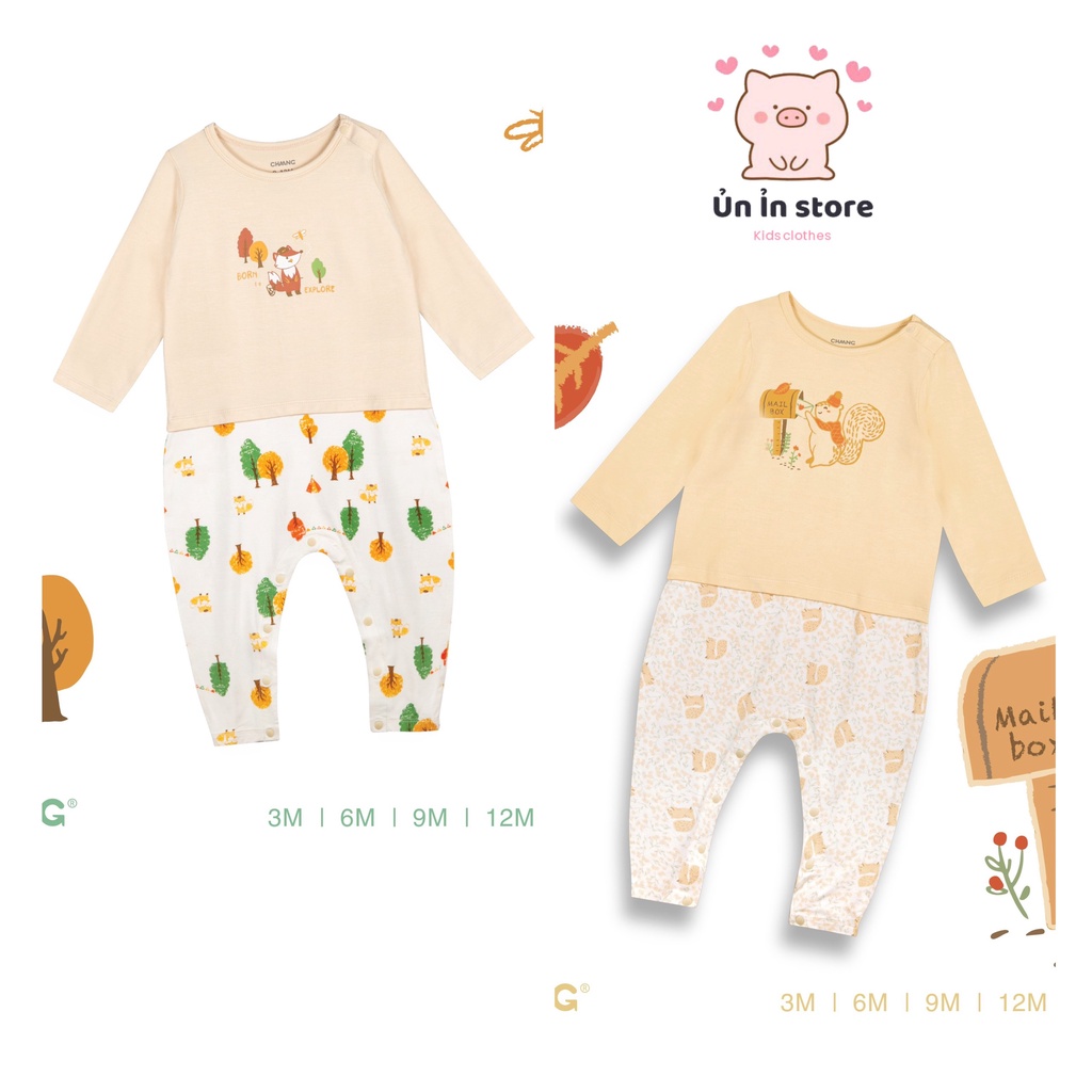 Chaang bộ body dài tay cúc vai cho bé Park SS2022D10