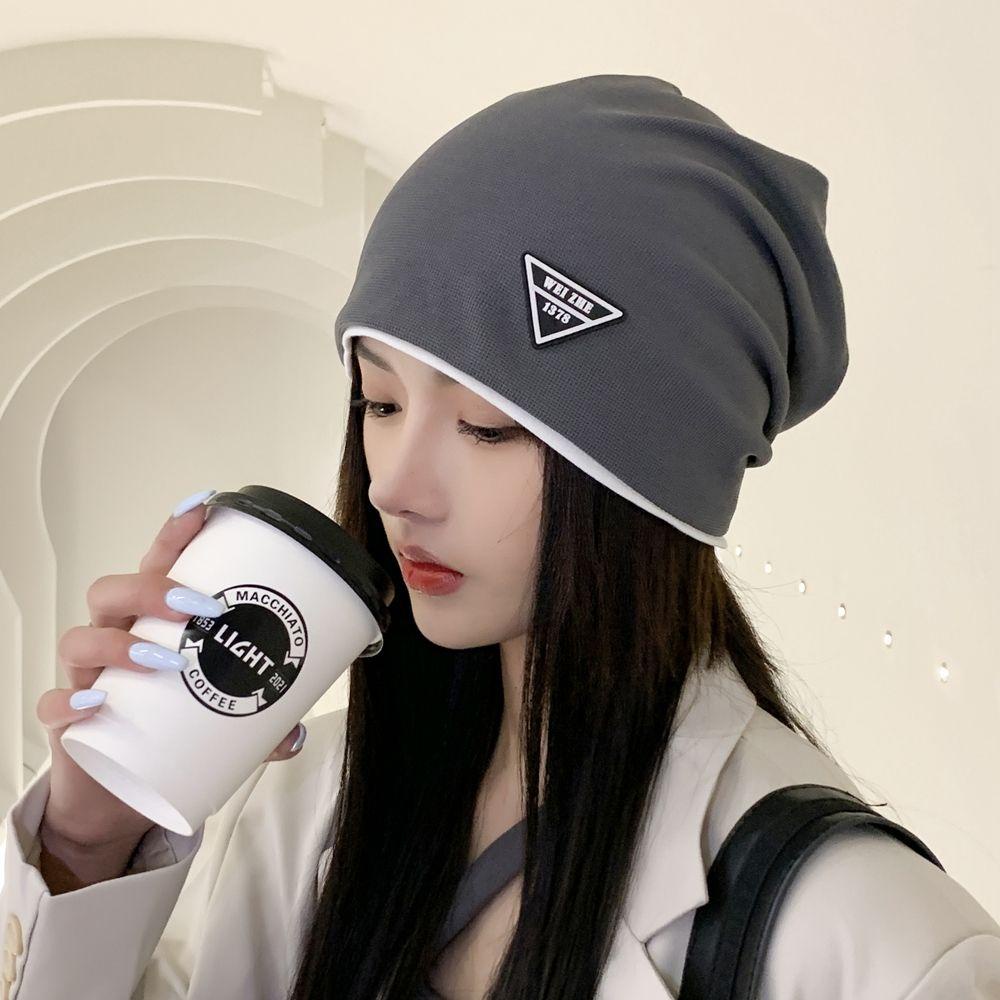 NICKOLAS Mũ Beanie Màu Trơn In Chữ Phong Cách Hàn Quốc Thời Trang Cho Nam Và Nữ