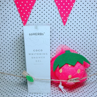 > Tặng Bông tắm trái cây< Sữa tắm HƯƠNG NƯỚC HOA SoHERBS COCO WHITENING SHOWDER GEL
