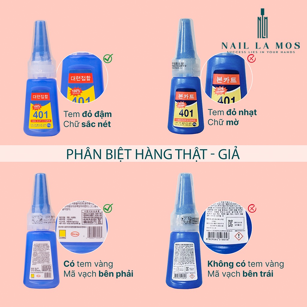 Keo 401 dán móng nail  - Keo dán đa năng Hàn Quốc loại tốt chuyên dụng cho dân làm móng