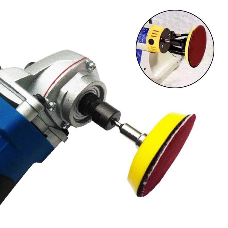 Bộ 100 đĩa chà nhám hình tròn 2inch kèm đệm dán và trục cố định gắn máy khoan tiện dụng