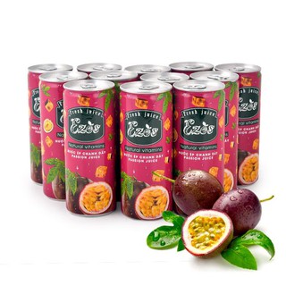 Nước Ép Chanh Dây Ezos 240ml lốc 12 lon