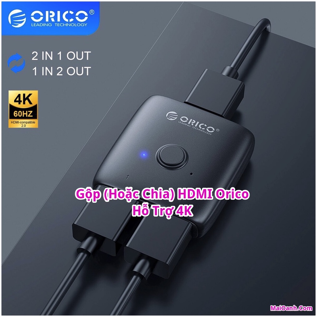 Bộ Chia (Gộp) HDMI - 1 HDMI Thành 2 Và 2 HDMI Gộp Thành 1 - Orico HS2-A1