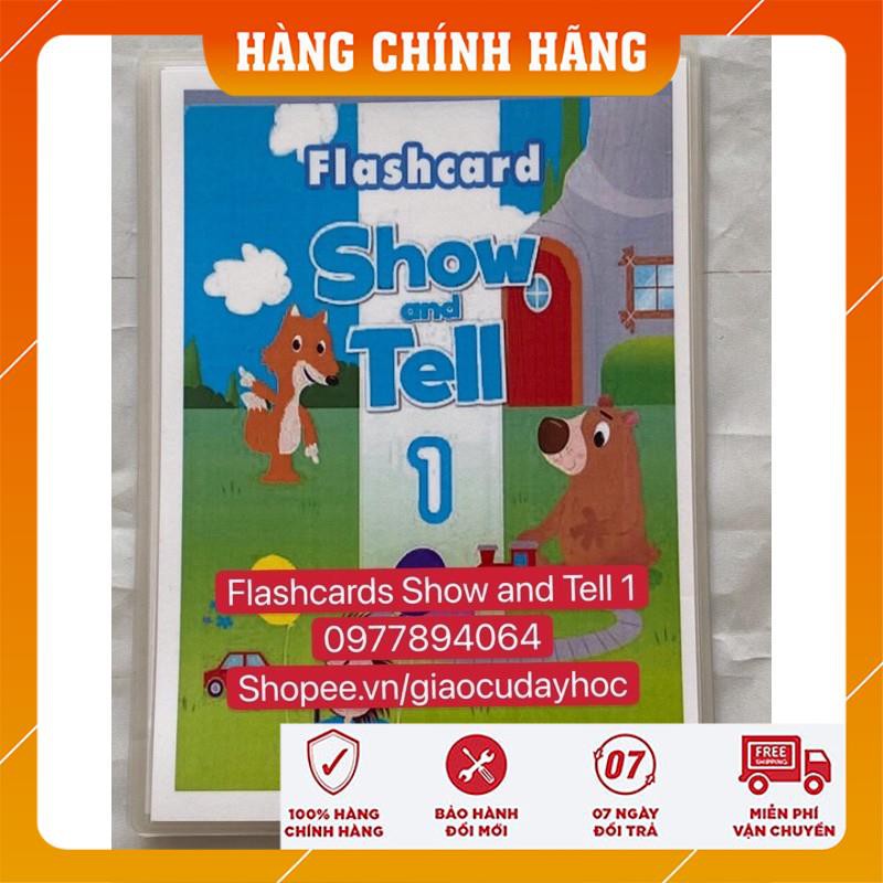 Flashcards Tiếng Anh Show and Tell 1 -Kích thước A5- ép plastics bền đẹp