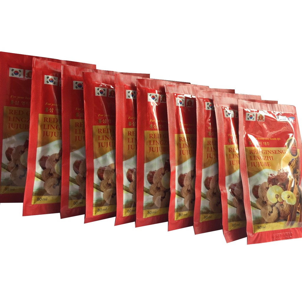 Combo 2 hộp nước hồng sâm linh chi táo đỏ-Red ginseng lingzhi jujube gold 30 gói x 80 ml, PP Sâm Yến 3A | BigBuy360 - bigbuy360.vn