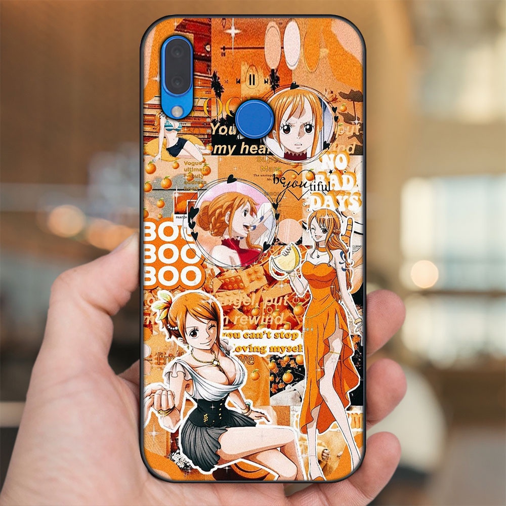 Ốp lưng Huawei Nova 3, Nova 3i, Nova 3e, P20 Lite viền đen in hình Nami One Piece Đảo Hải Tặc