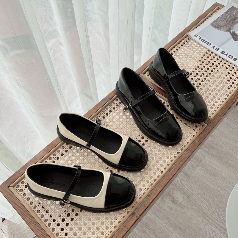 Giày Mary Jane 9029-20 da bóng đế 3cm