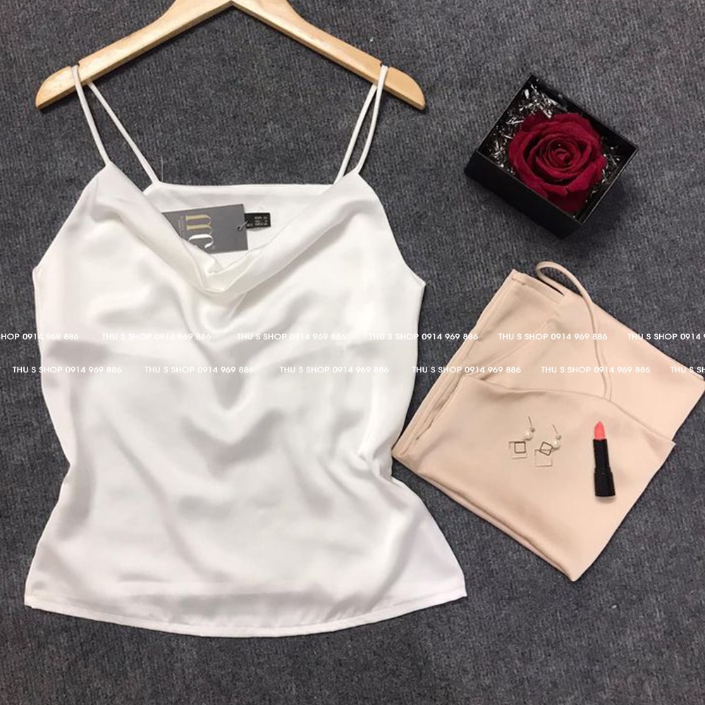 Áo lụa 2 dây cao cấp THUS vải lụa satin mềm siêu mát kiểu dáng sexy sang chảnh A0F01 | BigBuy360 - bigbuy360.vn