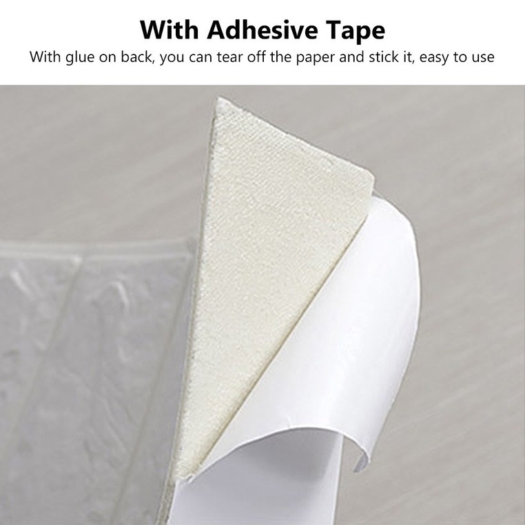 Giấy dán tường họa tiết gạch 3D chống thấm nước trang trí phòng ngủ/phòng khách DIY