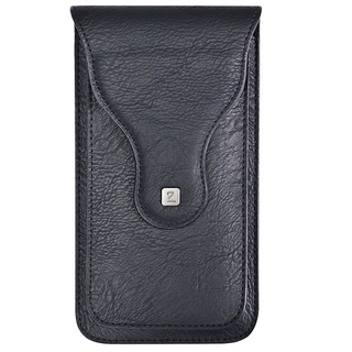 Bao da túi 2 ngăn đeo hông thắt lưng loại đứng cho điện thoại size từ 5 inch đến 6.5 inch - Không hộp bao bì