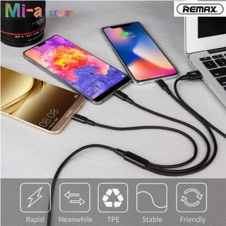 Dây Cáp sạc nhanh REMAX USB 3 đầu tốc độ 2.8 A chuẩn iphone micro type C