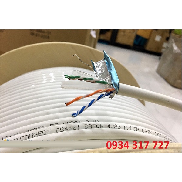 Cáp mạng COMMSCOPE/AMP Cat6A FTP | PN: 1859218-2, cam kết chính hãng, có lớp bọc bạc chống chuột, côn trùng