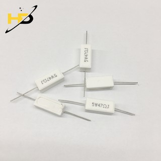 Trở sứ 5W( trở công suất) 10 ohm 47 ohm 0.22 ohm 0.33 ohm 5%