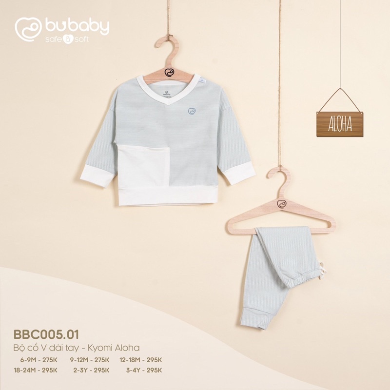 Bu baby - Bộ cổ V dài tay KyomiAloha BBC005.01