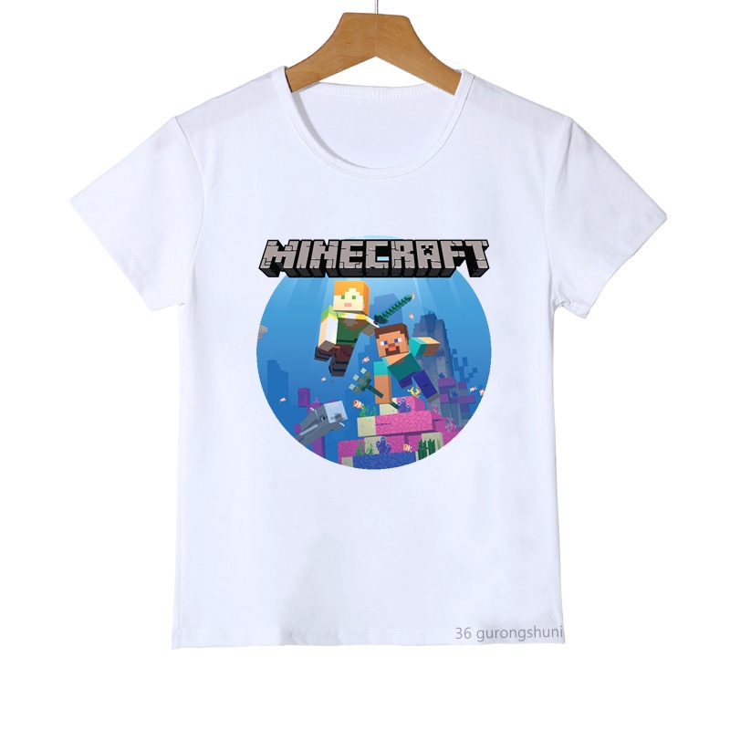 ÁO THUN MINECRAFT UNISEX  PHÔNG NAM NỮ GIA ĐÌNH CẶP ĐÔI CÓ SIZE TRẺ EM CHO BÉ TRAI GÁI AOMIVN