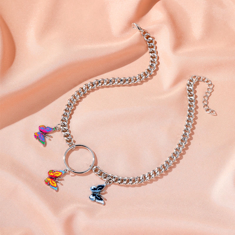 Dây Chuyền Hình Bướm Nhiều Màu Sắc Xinh Xắn Cho Nữ