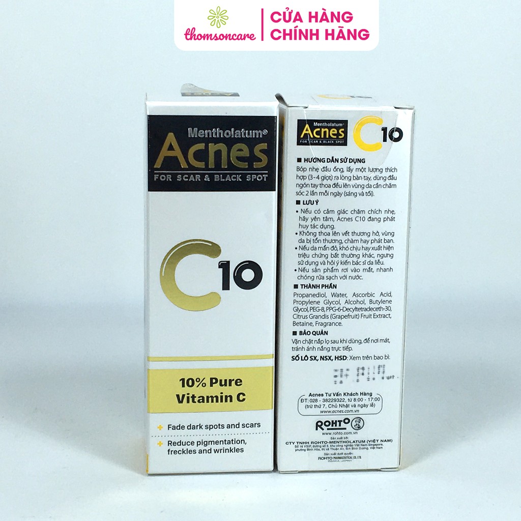 Dung dịch Vitamin C dưỡng da Acnes C10 15ml giảm thâm sẹo đẹp da thành phần không dầu, không chất bảo quản | BigBuy360 - bigbuy360.vn