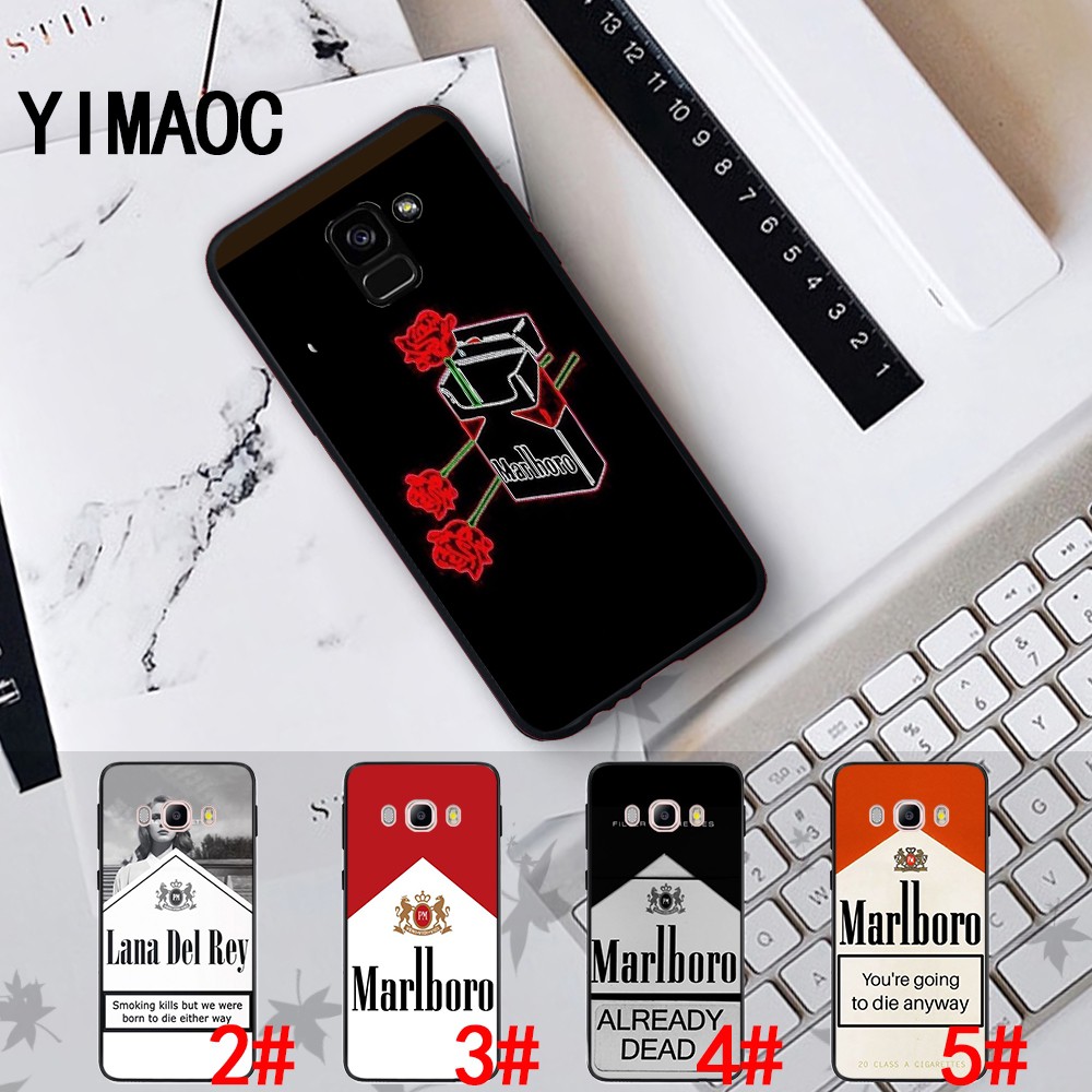 Ốp điện thoại mềm logo Marlboro cho SAMSUNG J4 J6 J7 J8 PLUS PRIME M10 M20 M30