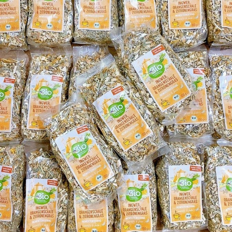 Trà gừng cam sả Dm Bio Hữu cơ nội địa Đức
