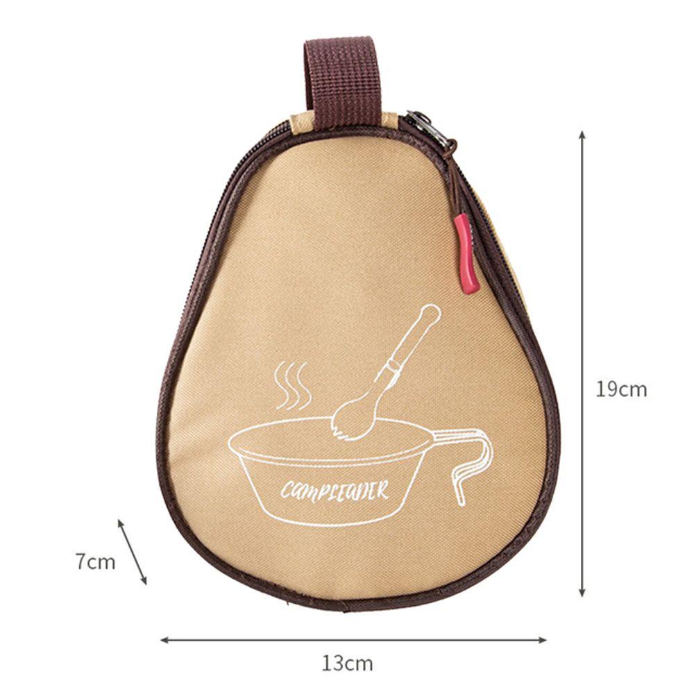 JARRED Bộ Dụng Cụ Ăn Uống Tiện Dụng ​Túi Đựng Tô Chén Sức Chứa Lớn Có Khóa Kéo Tiện Dụng Mang Theo Du Lịch Cắm Trại