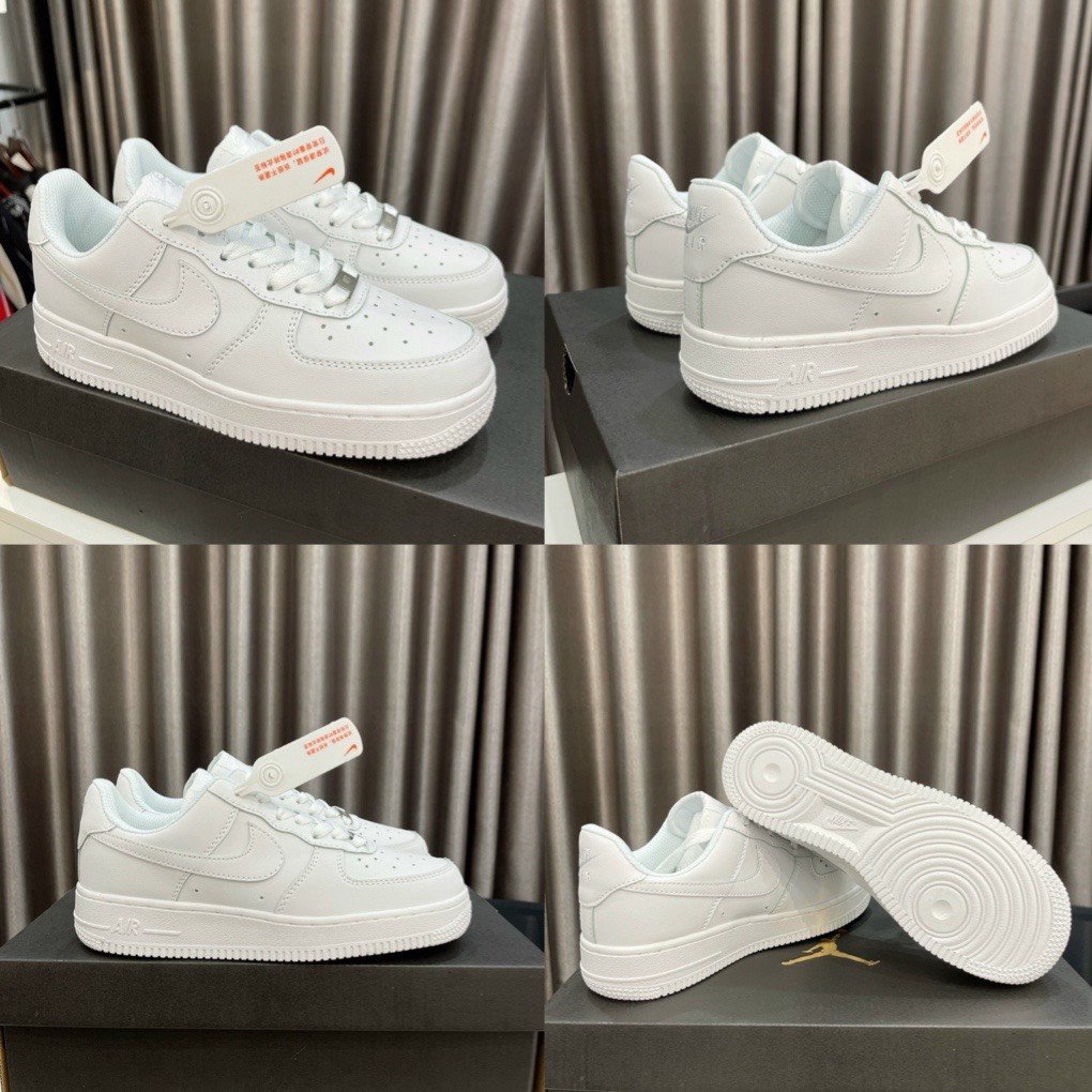 Giày Thể Thao Nam nữ Air Force 1 Trắng, AF1 Trắng Cổ Thấp Full Size Nam Nữ Rất Dễ Phối Đồ
