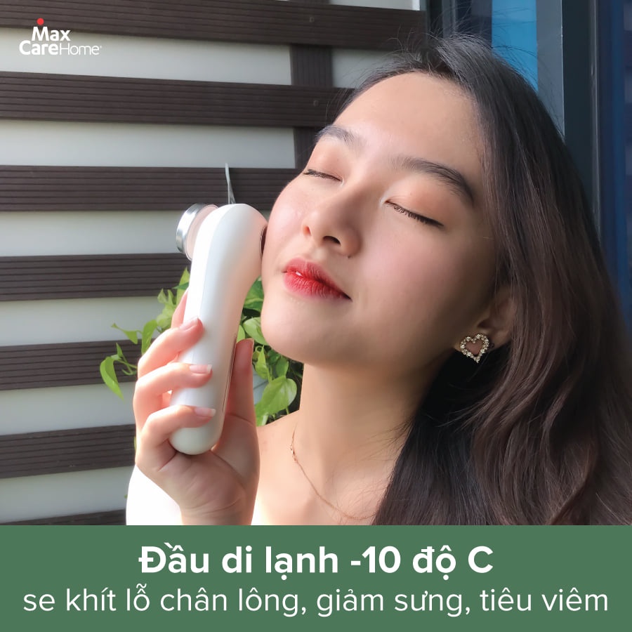 Máy tăm nước cầm tay làm sạch răng Max456S + Máy đẩy tinh chất ion nóng lạnh Max888PRO