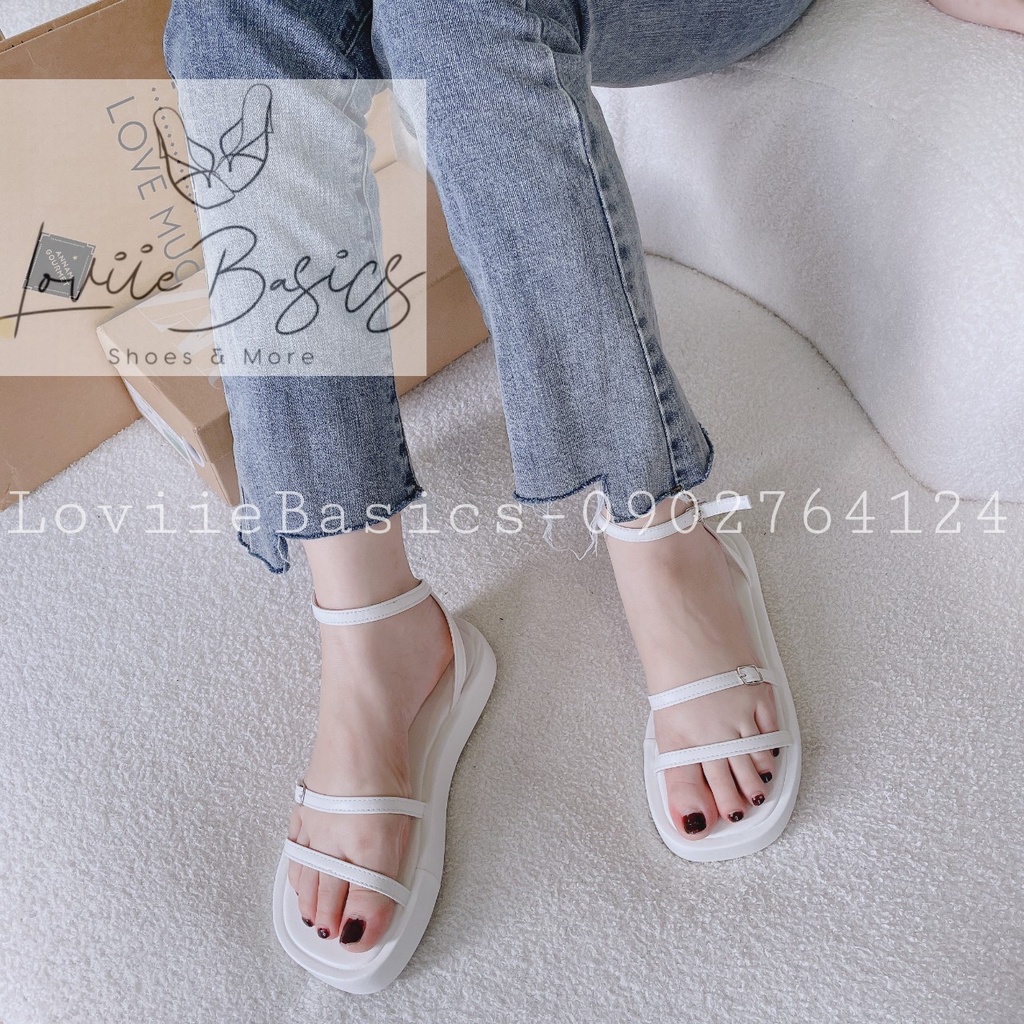 SANDAL XUỒNG LOVIIE BASICS - GIÀY THỜI TRANG PHONG CÁCH NỮ TÍNH QUAI NGANG CHÉO ĐẾ BẰNG - S220720 S220833