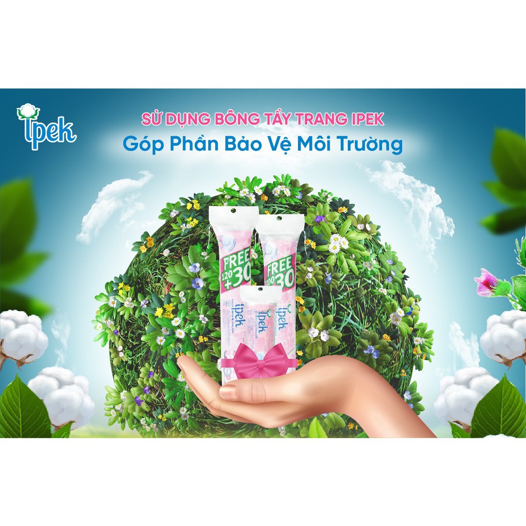 Bông tẩy trang Ipek Thổ Nhĩ Kỳ-150 miếng