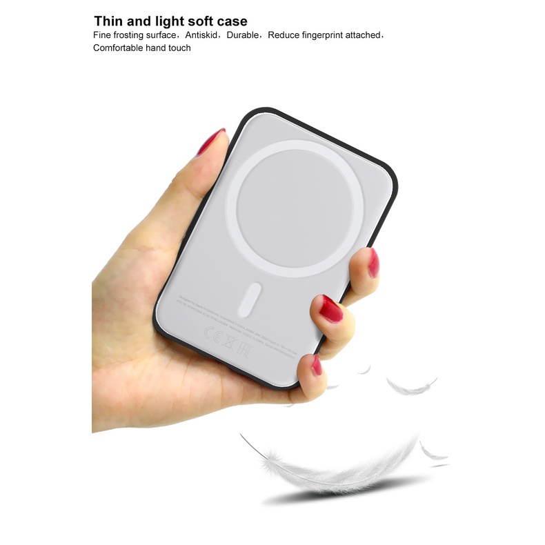 Ốp Điện Thoại Tpu Dẻo Siêu Mỏng Bề Mặt Nhám Cho Táo hỗ trợ sạc không dây Battery Pack