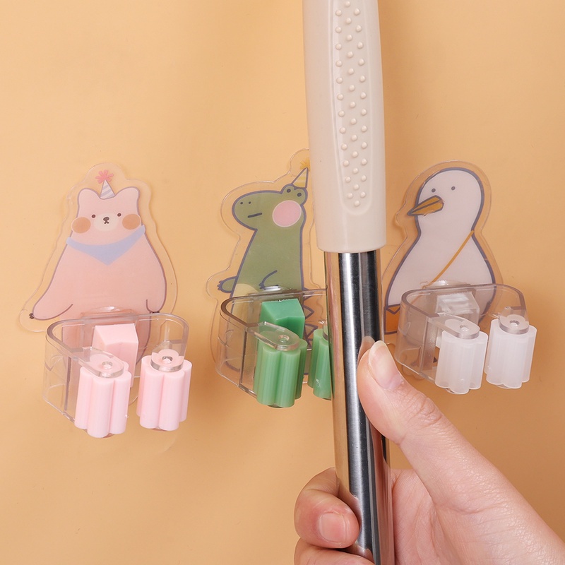 Móc Treo Cây Lau Nhà Gắn Tường Bằng Nhựa Họa Tiết Hoạt Hình